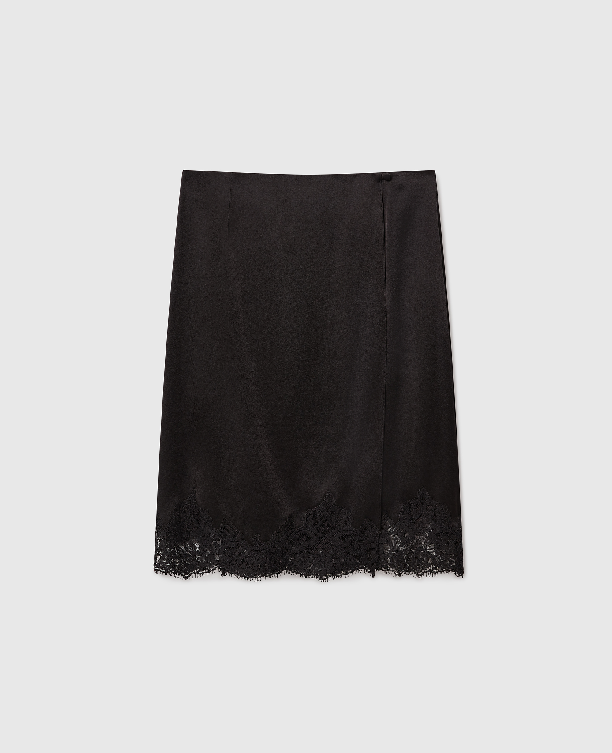 Lace Satin Midi Skirt, Woman, , Size: 40 - Stella McCartney - Modalova