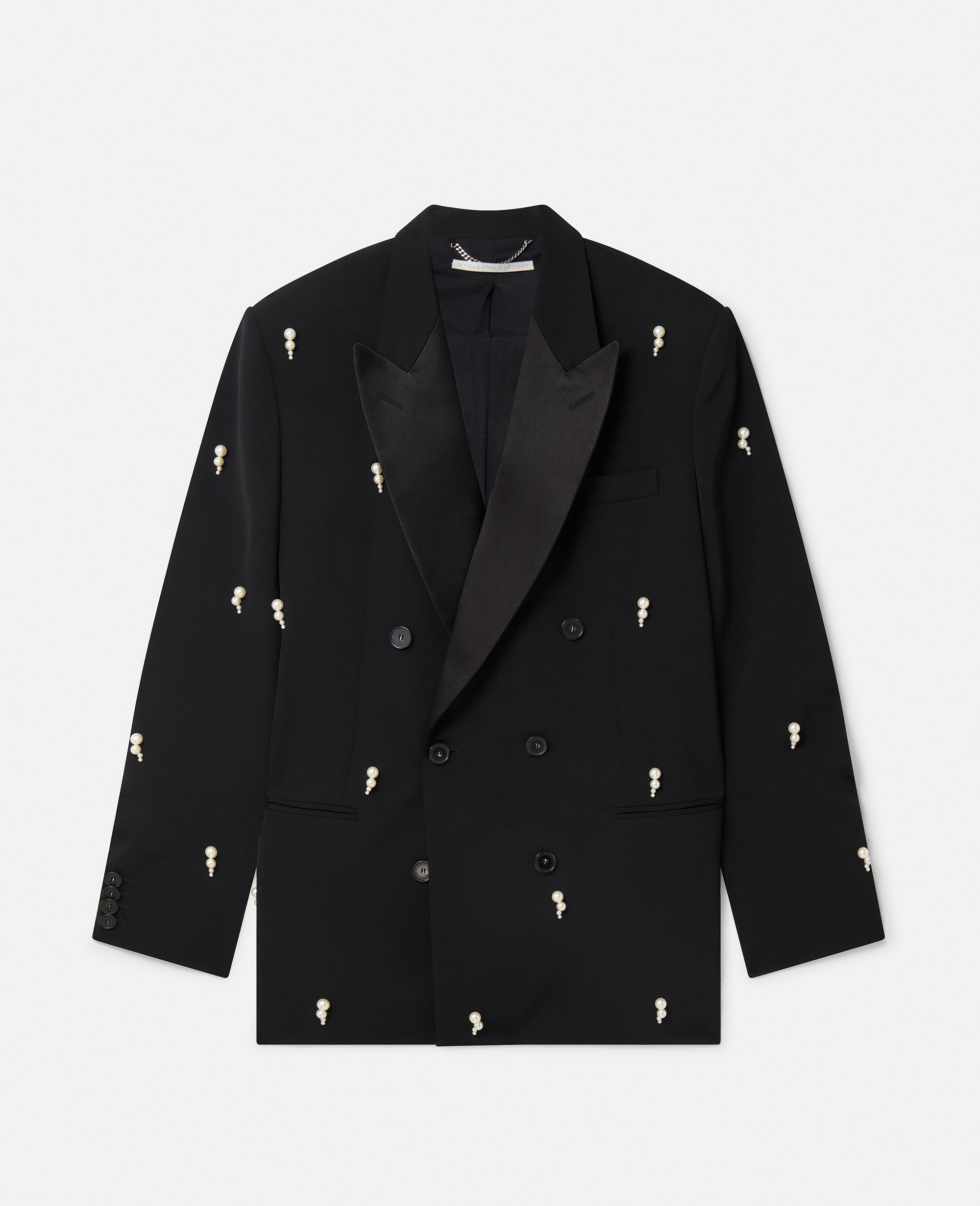 Stella Mccartney Pearl Embroidery Oversized Double-breasted Blazer