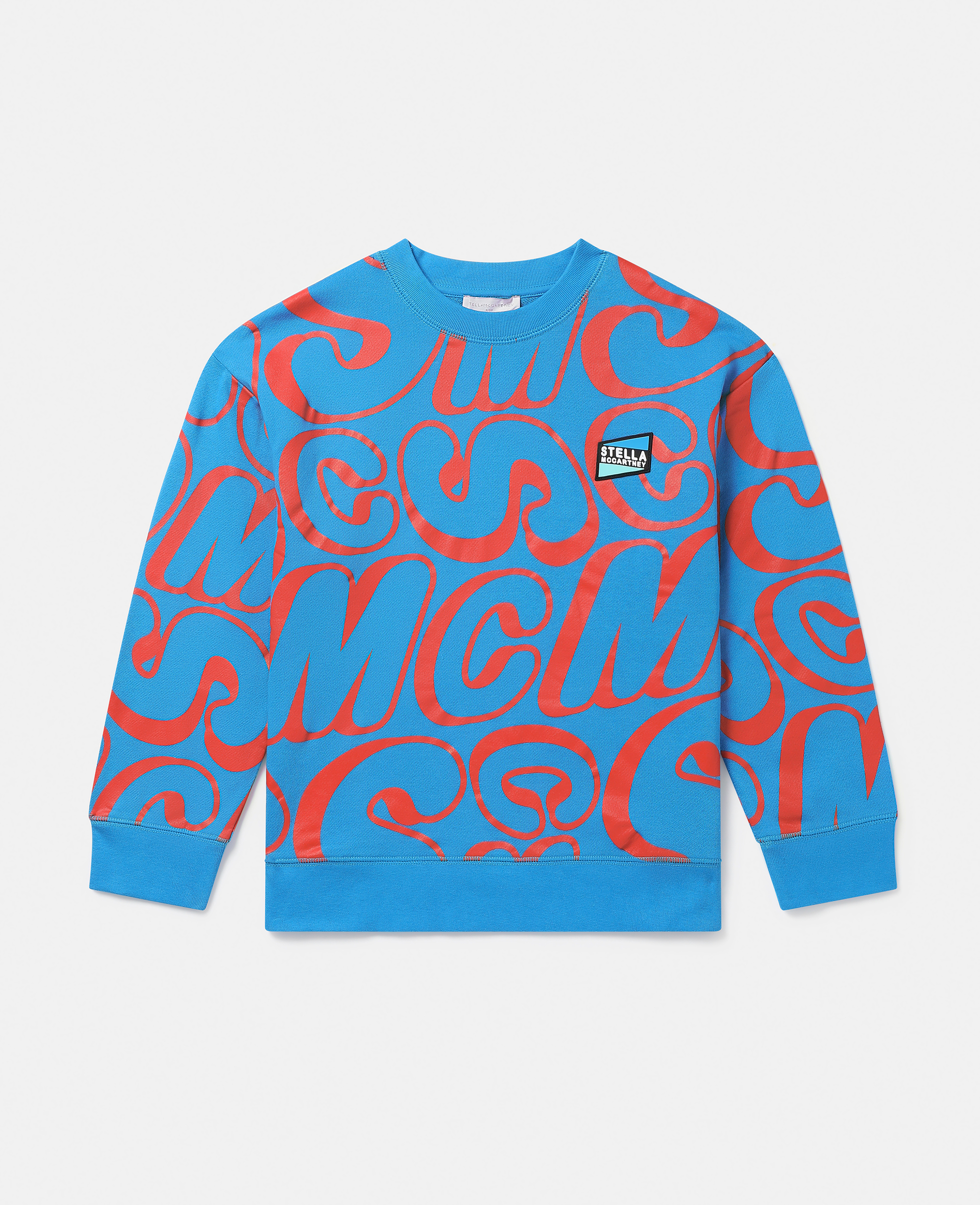 Stella McCartney – SMC Print Sweatshirt, Woman, Blue/Red, Size: 4