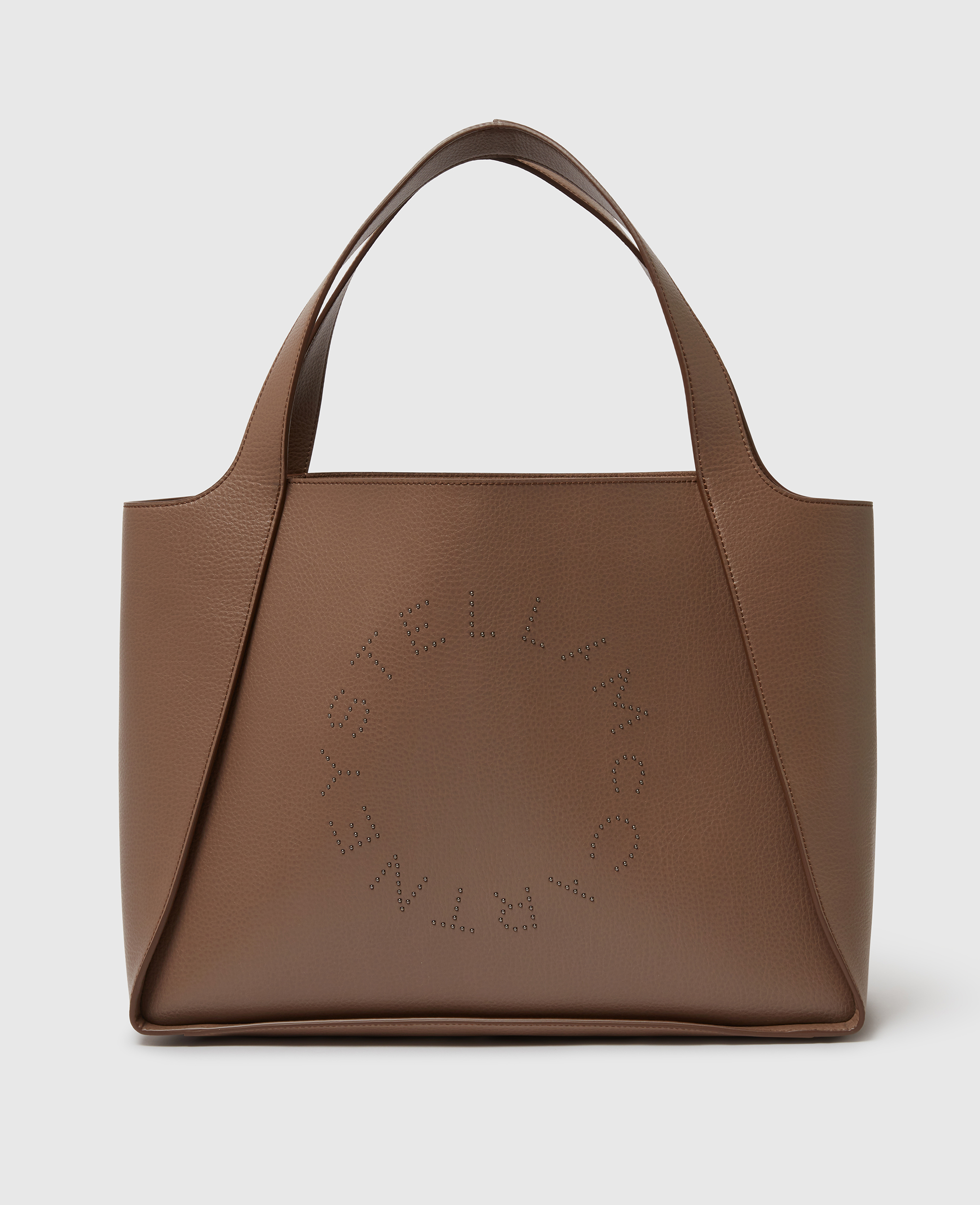 Stella Mccartney Logo Large Tote Bag In Gray