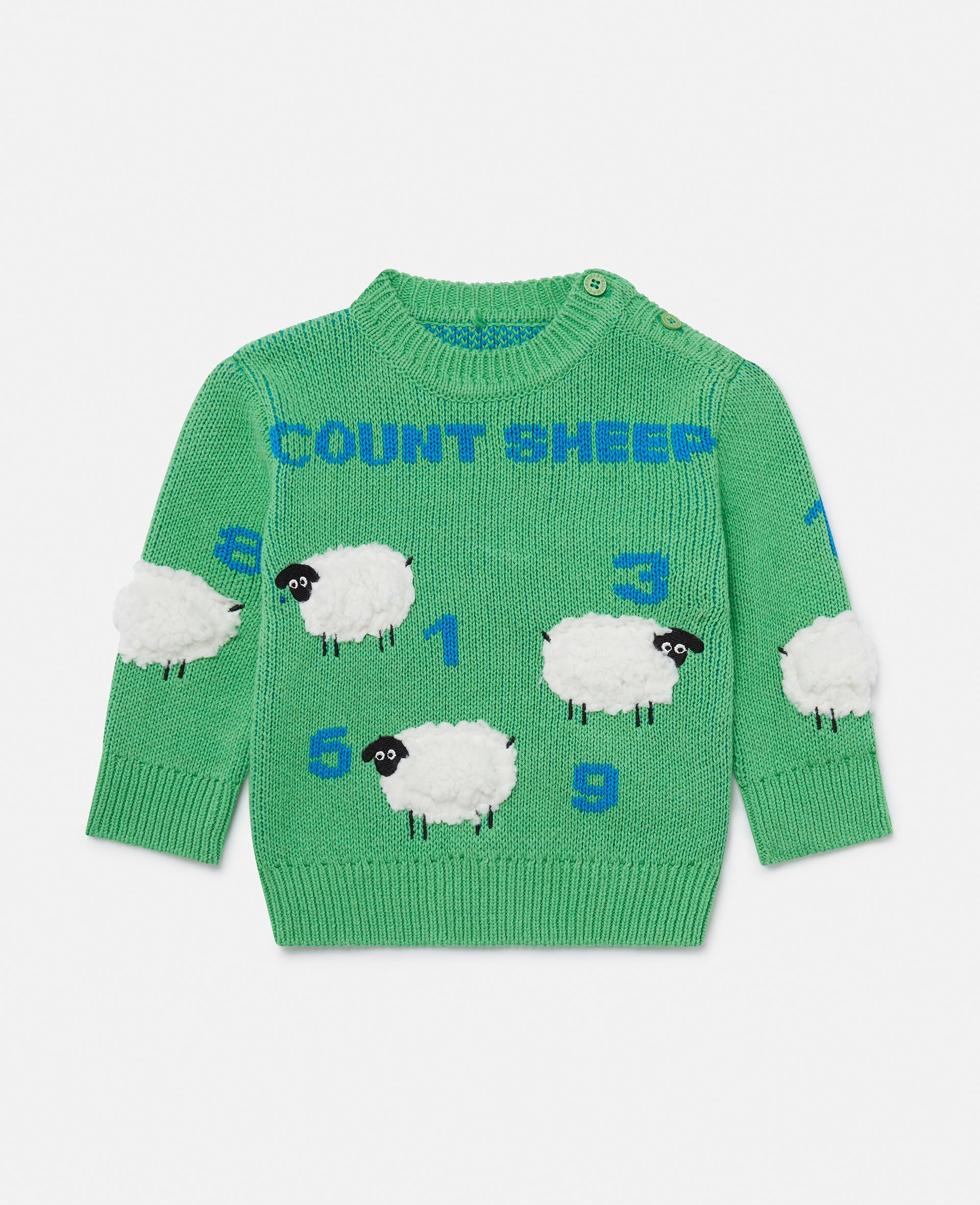 Sheep Embroidered Jumper, Woman, , Size: 12m - Stella McCartney - Modalova