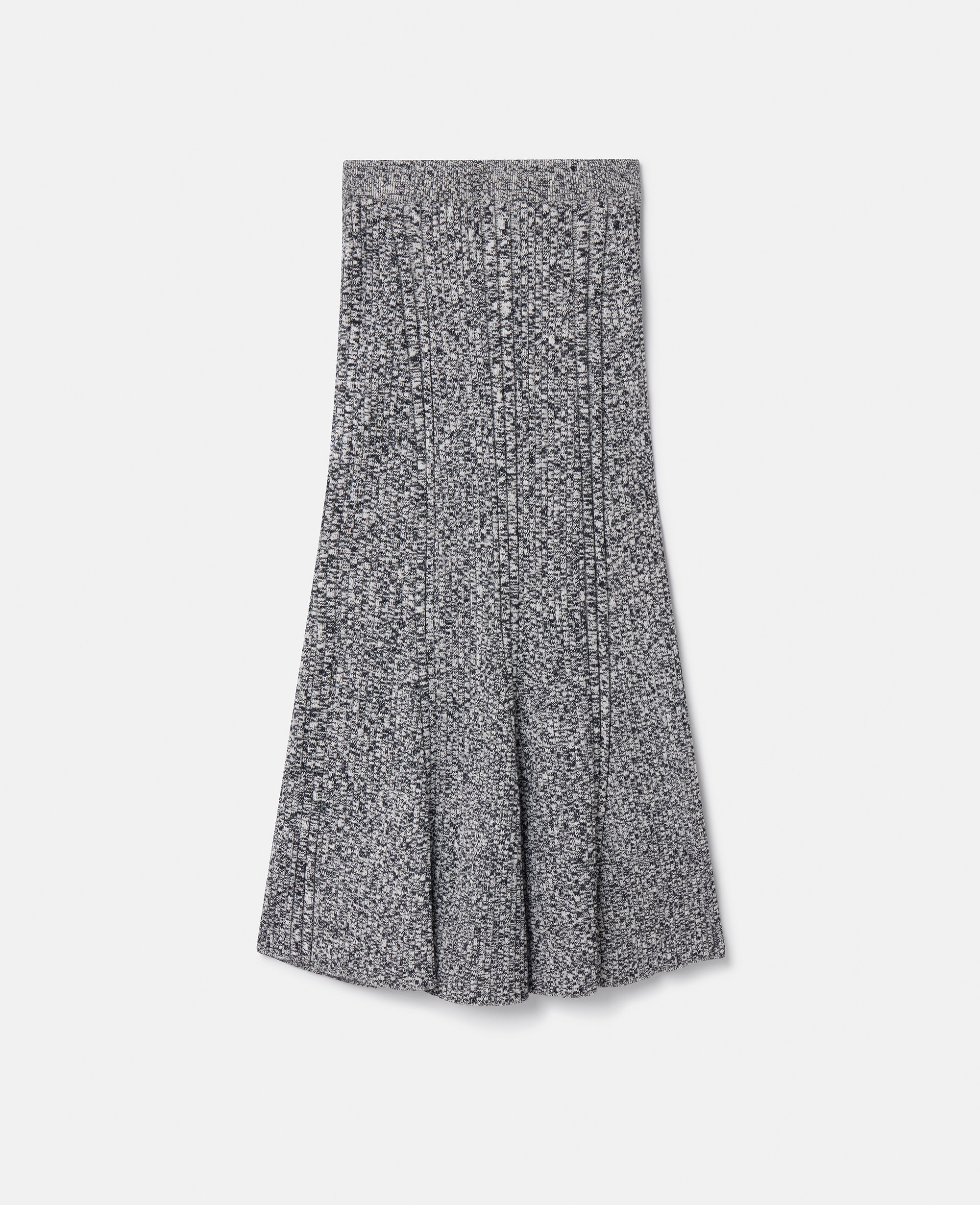 Stella Mccartney Mouline Rib Knit Skirt In Grey Melange