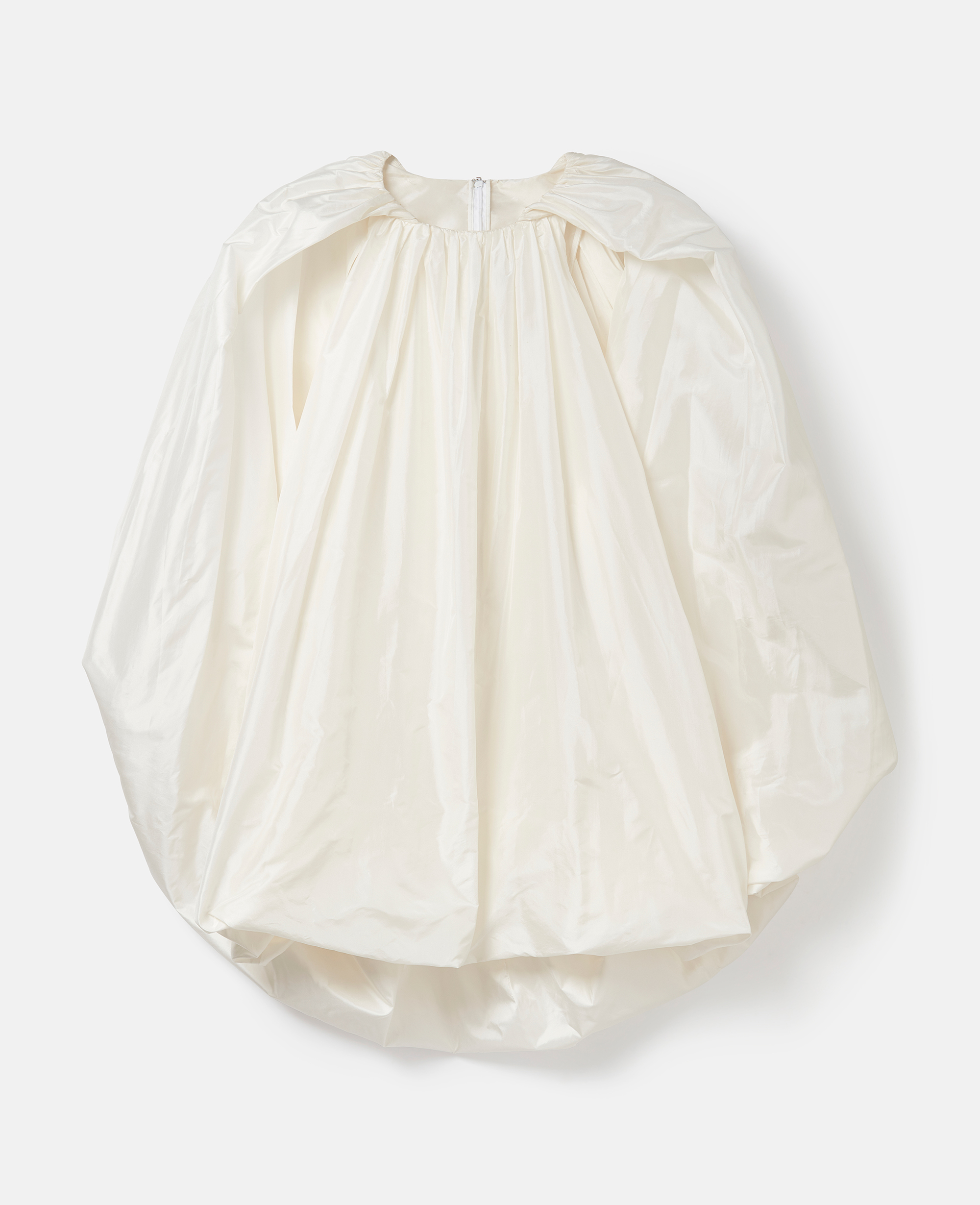 Shop Stella Mccartney Sleeveless Cape Mini Dress In Pure White