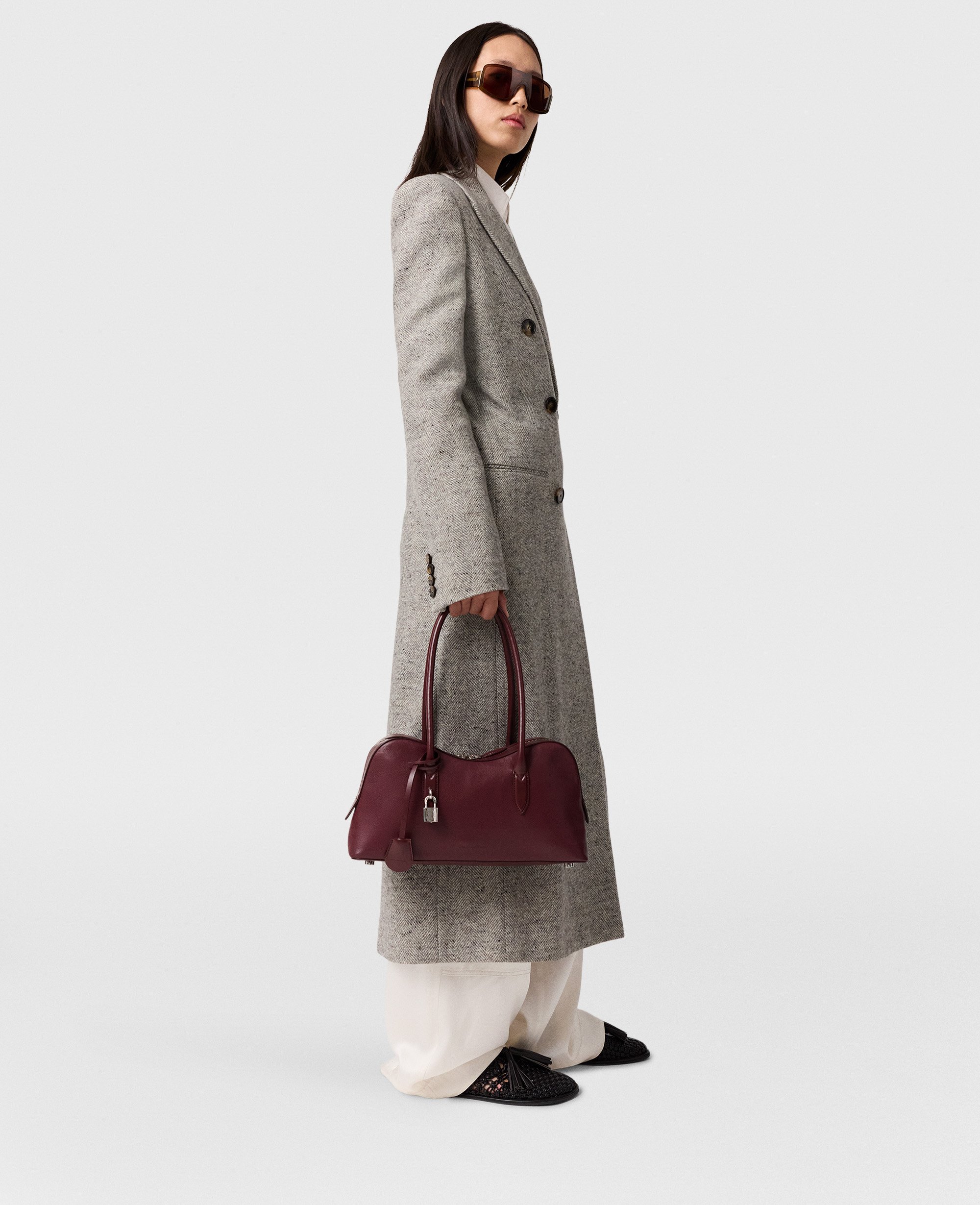 Manteau long croise en tweed, , /, Taille: 38 - Stella McCartney - Modalova