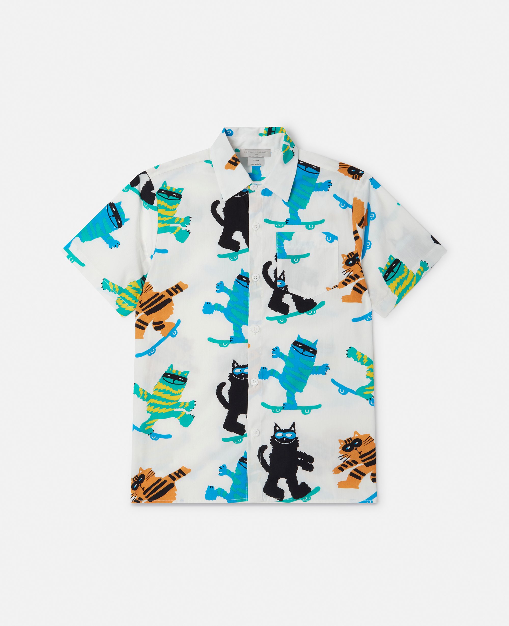 Cats Print Short Sleeve Short, , Size: 4 - Stella McCartney - Modalova