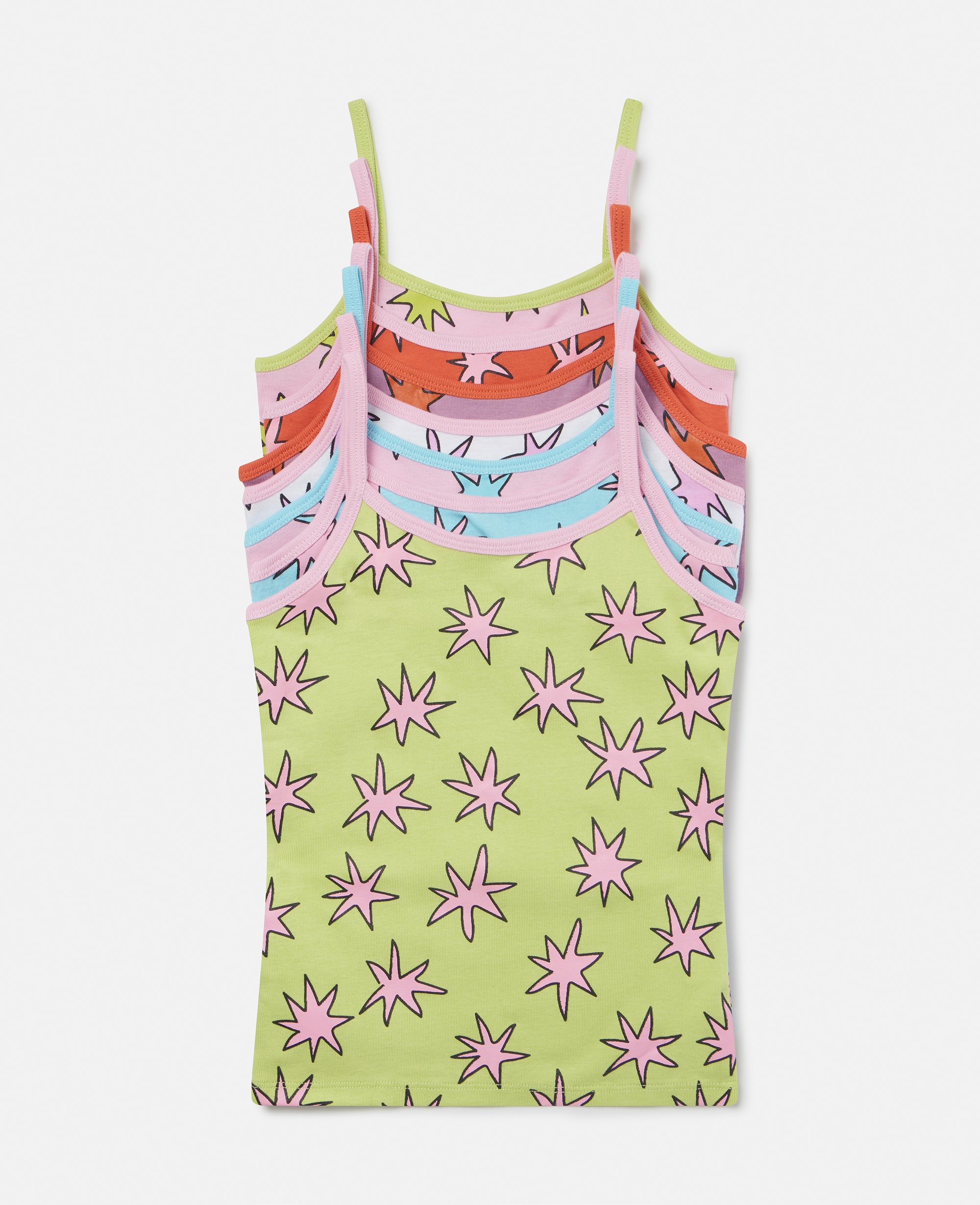 Pack of Star Print Vests, , Size: 4 - Stella McCartney - Modalova