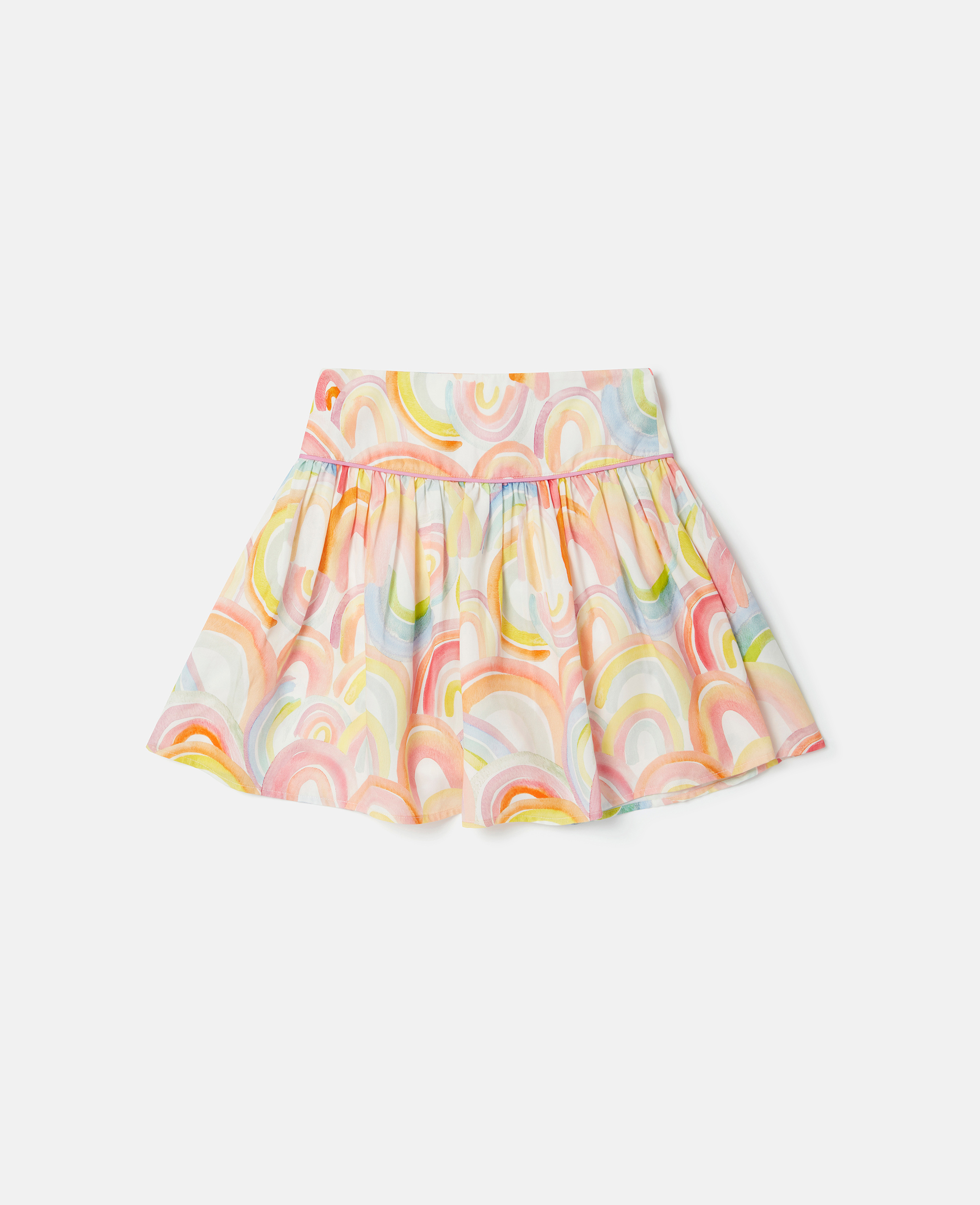 Stella Mccartney Kids' Watercolour Rainbow Print Skater Skirt