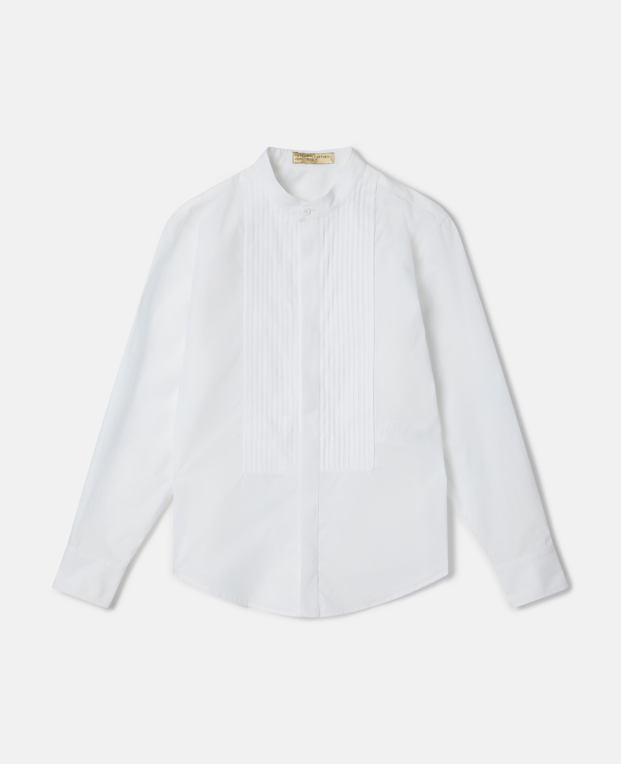 Stella Mccartney Kids' Pleated Bib Shirt In White