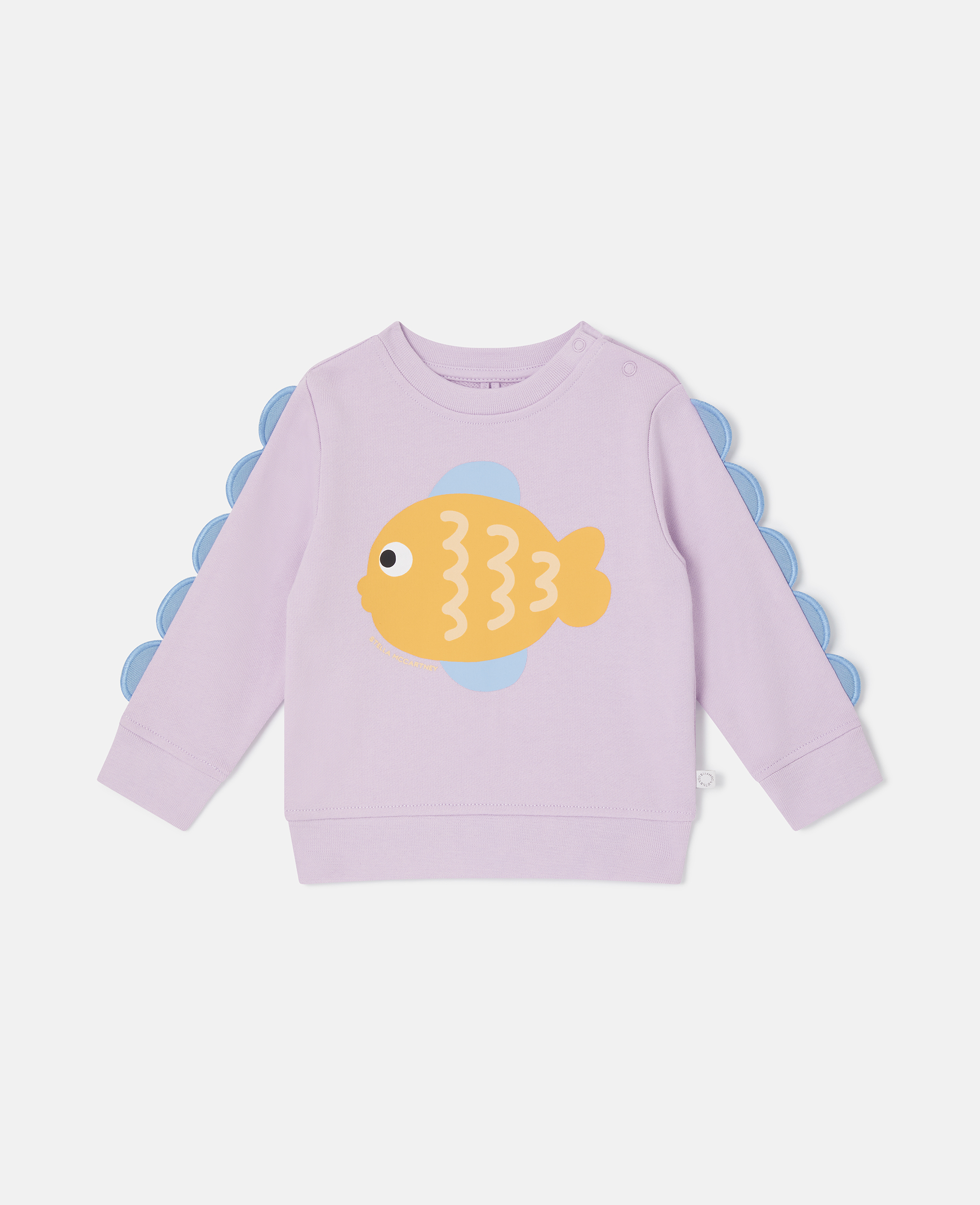 Stella McCartney - Fish Graphic Scallop Sleeve Sweatshirt, , Size: 6m