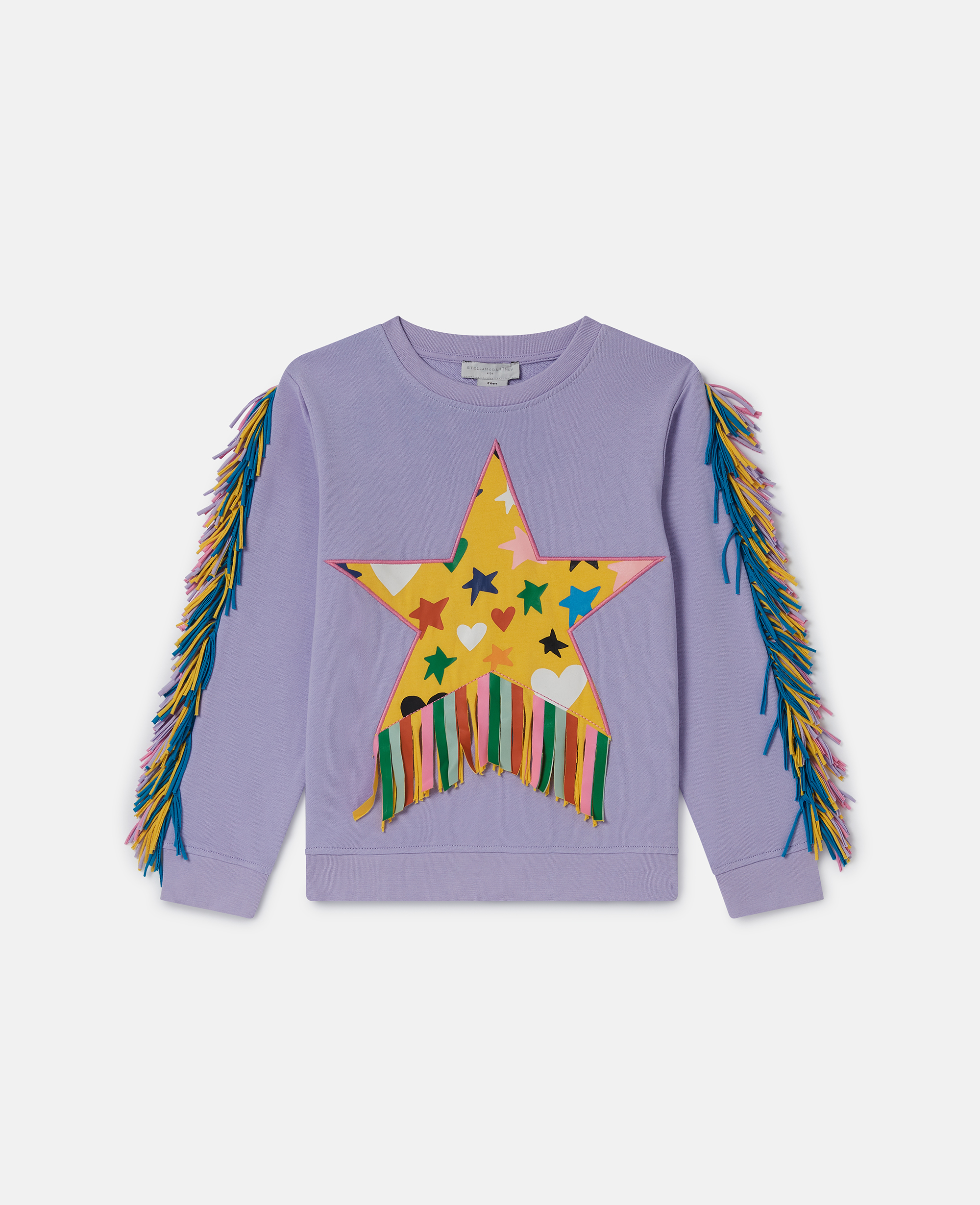 Star Graphic Fringed Sweatshirt, , Size: 8 - Stella McCartney - Modalova