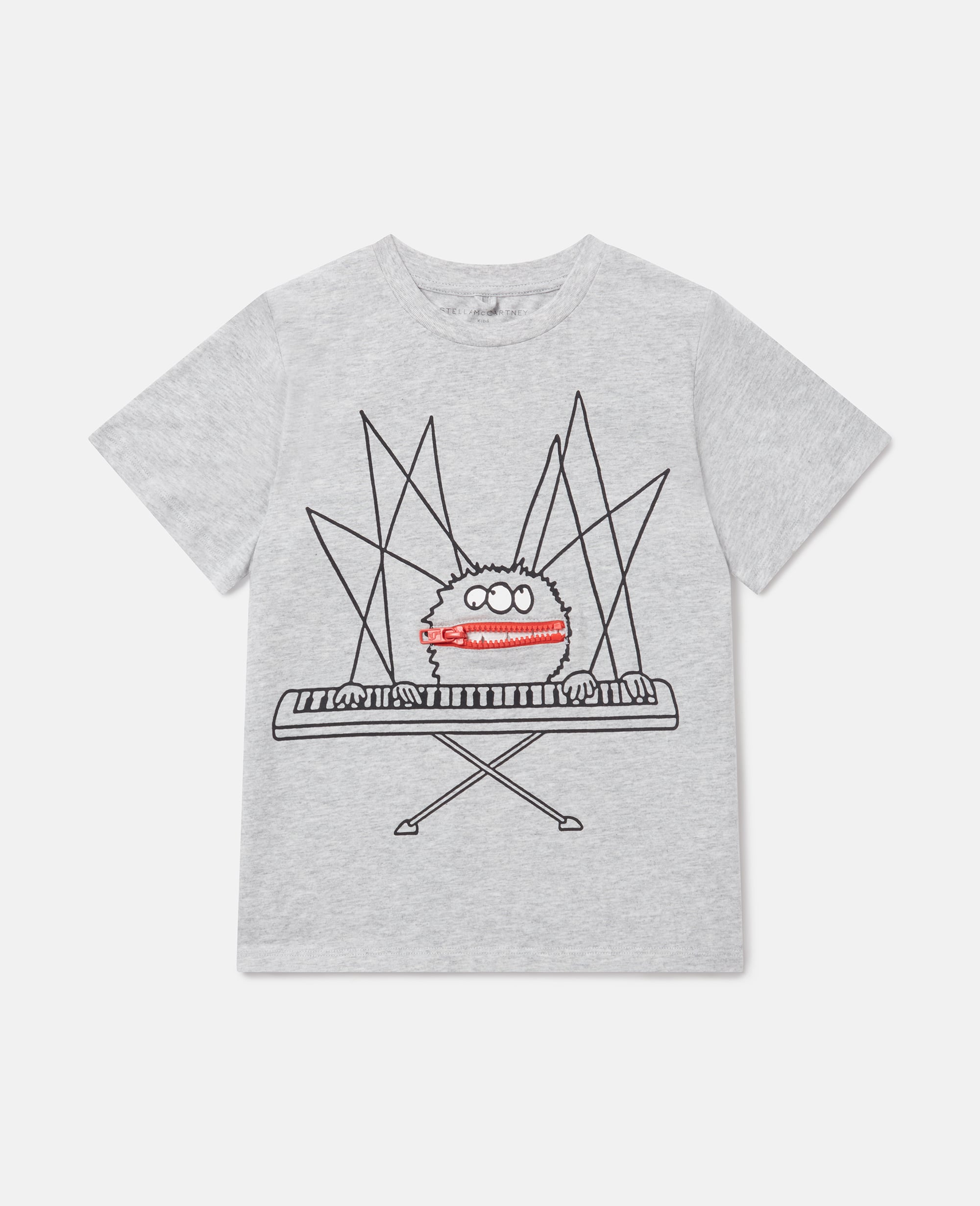 Stella McCartney - Spider Graphic T-Shirt, Woman, Grey melange, Size: 2