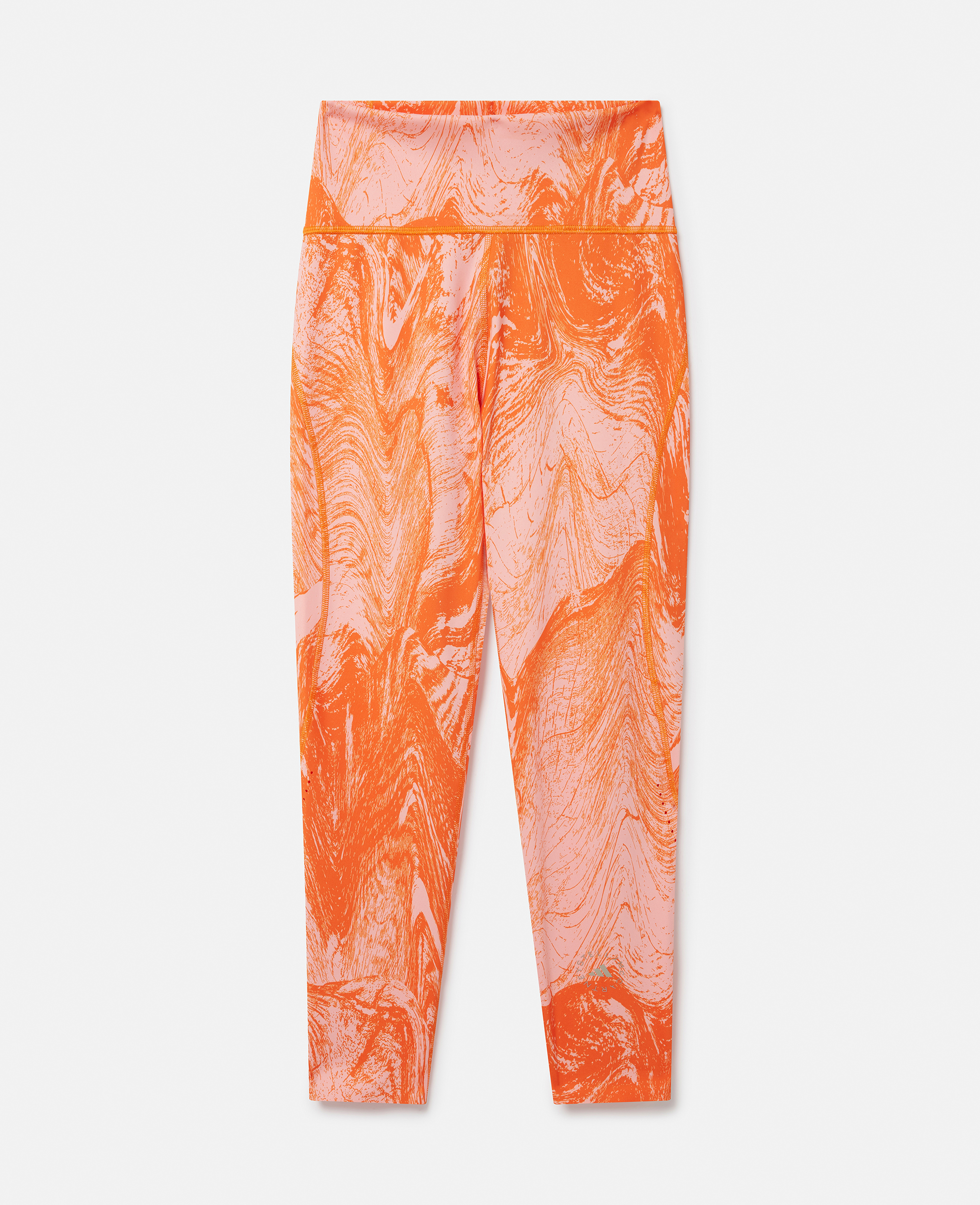 stella mccartney - legging d'entraînement 7/8 optime à imprimé bois moiré truepurpose, femme, orange unity/rouge flash clair, taille: s
