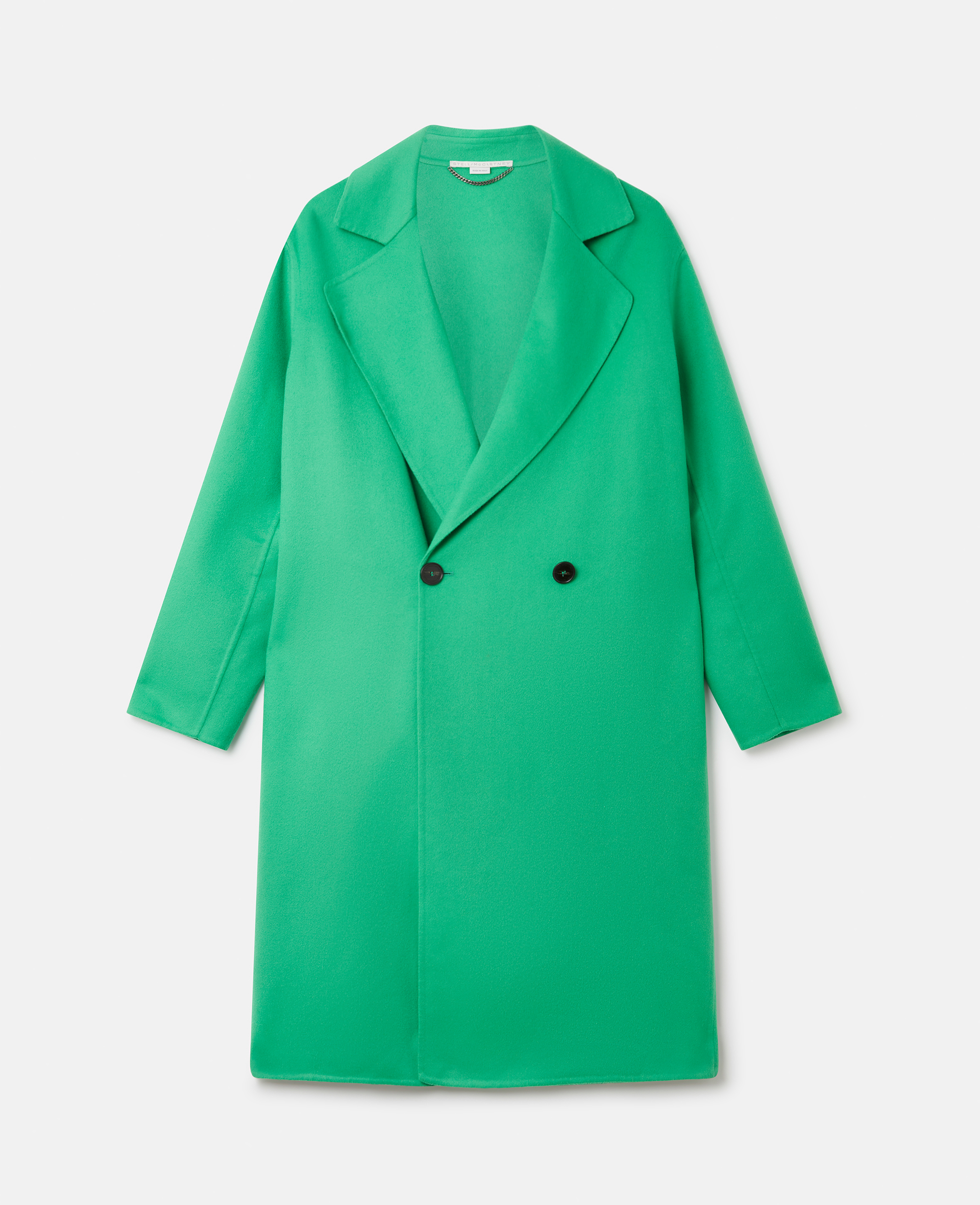 Stella Mccartney Double-breasted Wool Coat In Bright Green