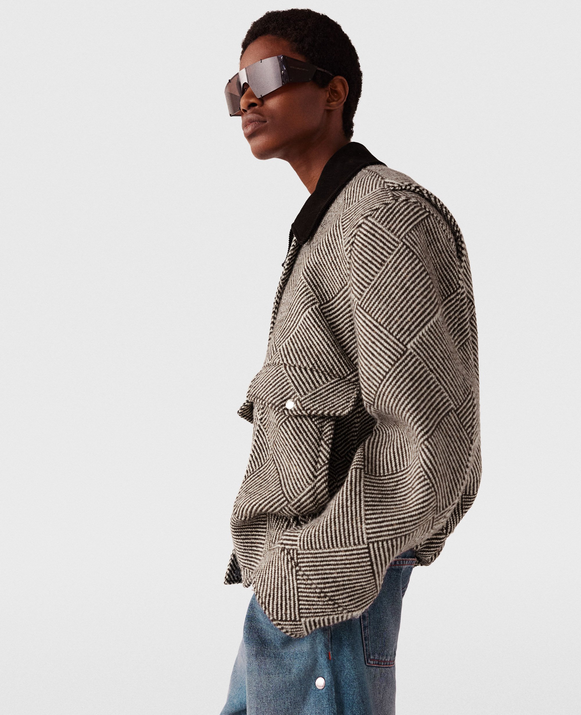 Veste bomber oversize en tweed, , , Taille: 38 - Stella McCartney - Modalova