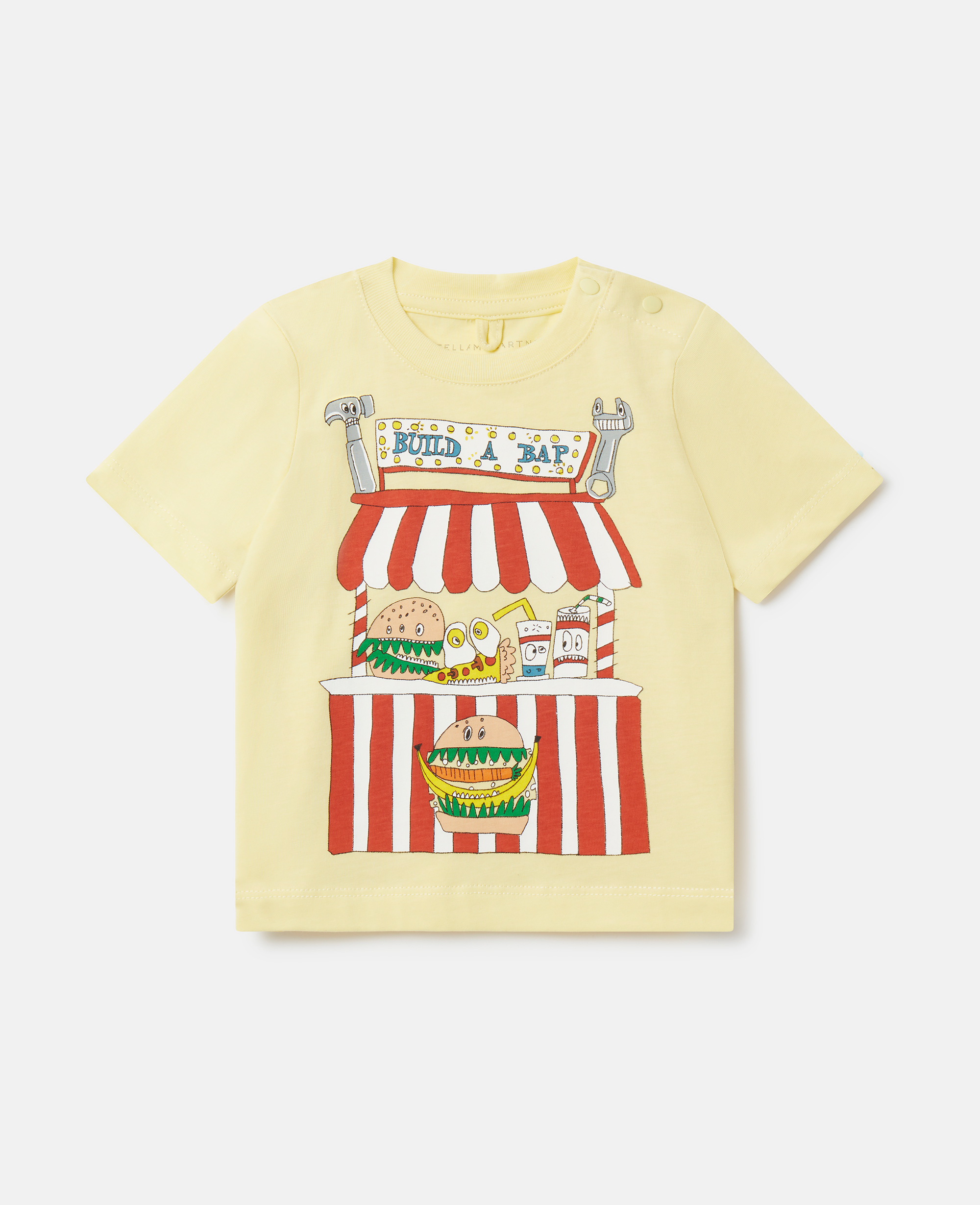 Stella McCartney – ‘Build A Bap’ Stall T-Shirt, Woman, Light Yellow, Size: 3m