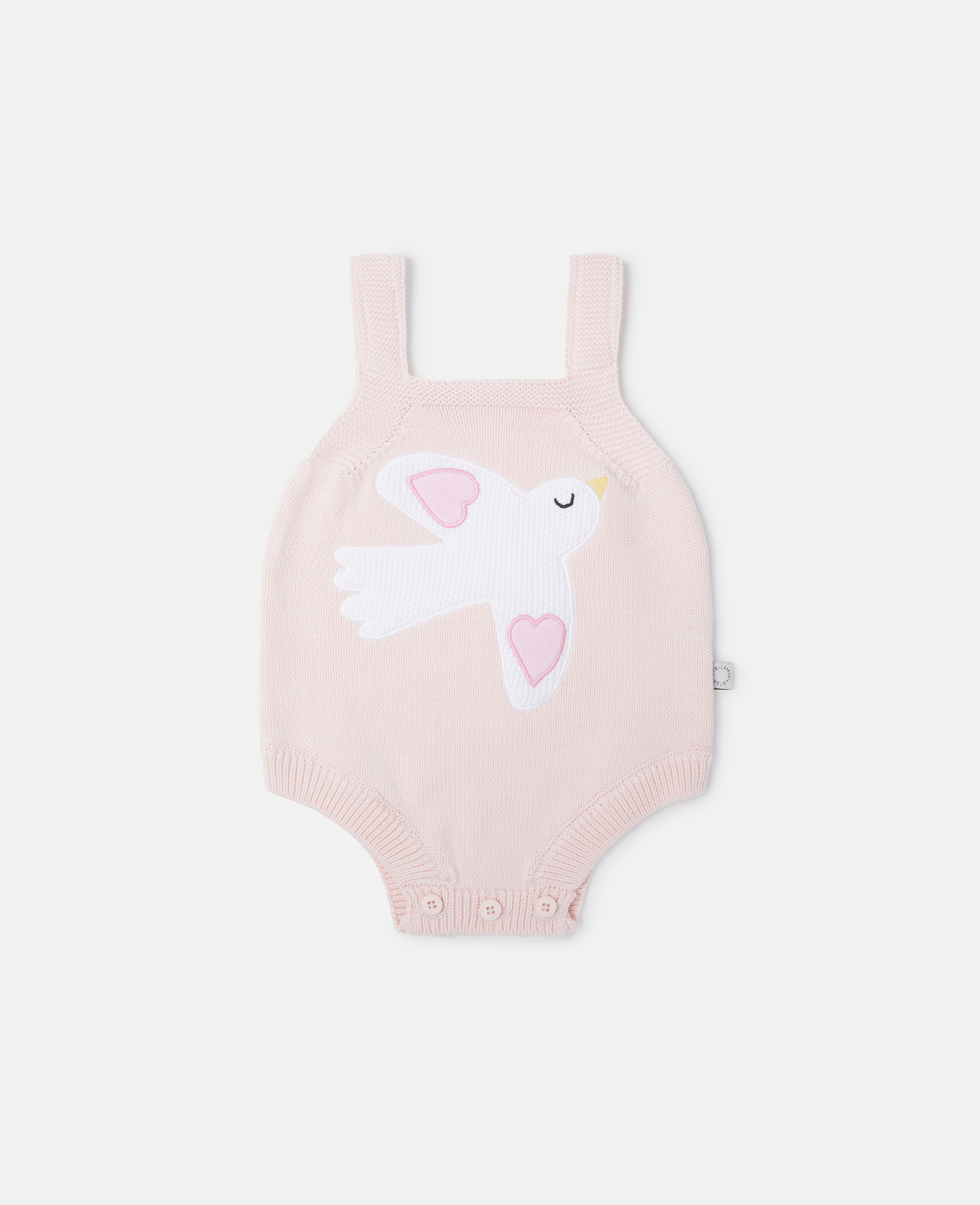 Stella McCartney - Dove Embroidered Sleeveless Romper, , Size: 12m