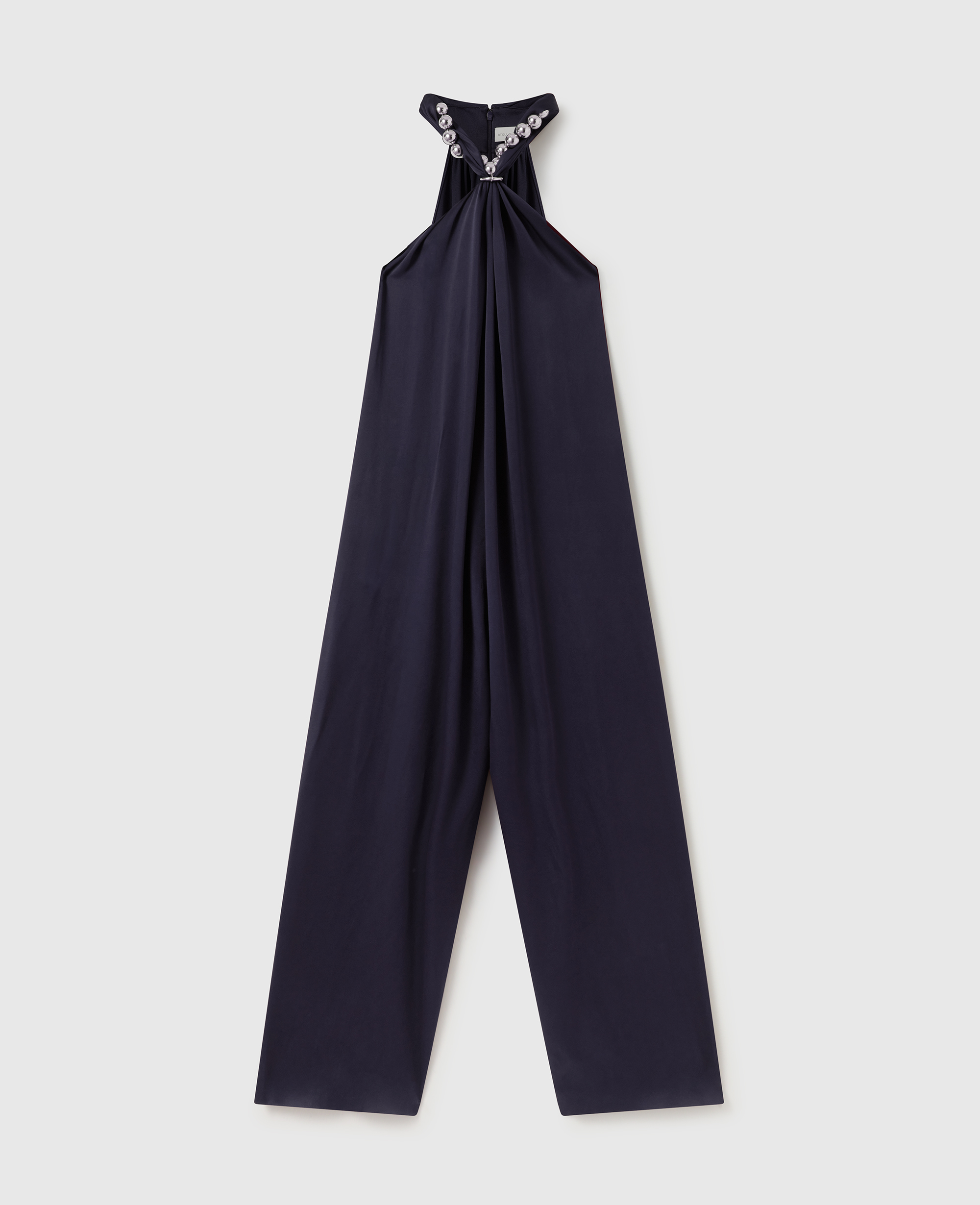 Combinaison en satin a dos nu et chainette perlee, , , Taille: 38 - Stella McCartney - Modalova