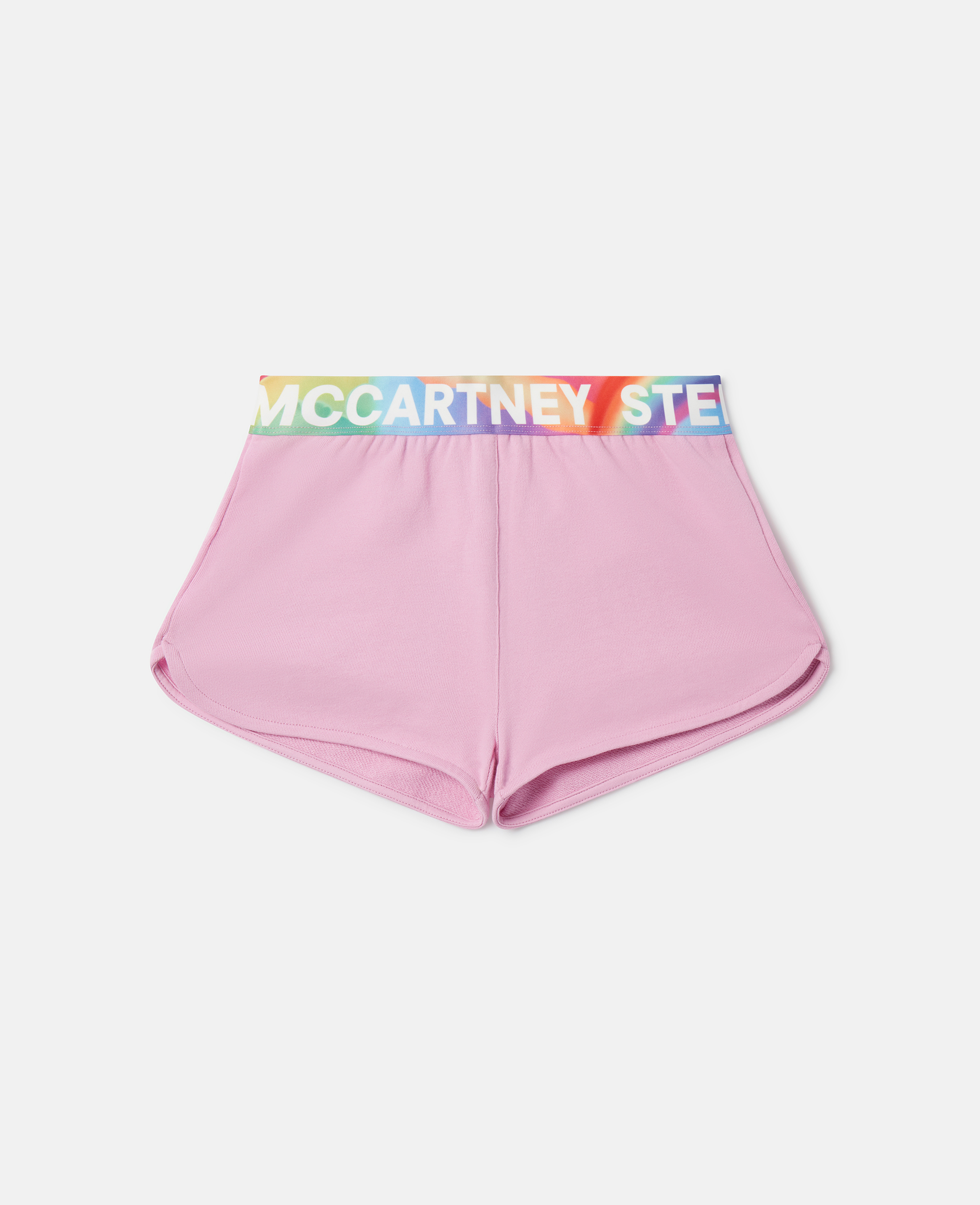 Stella Mccartney Kids' Logo Tape Shorts In Pink