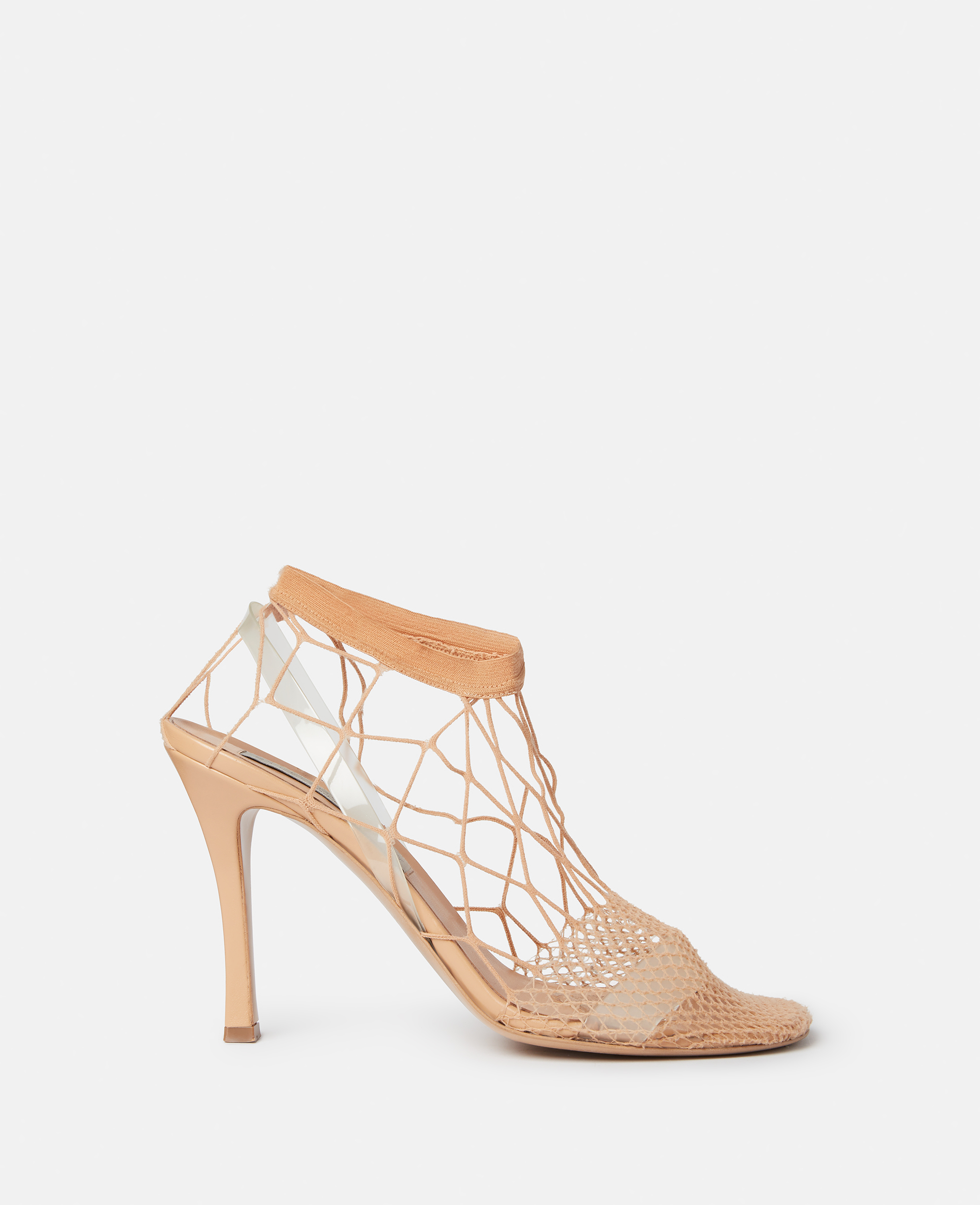 Stella Mccartney Stella 100 Fishnet Shoe Boots In Camel