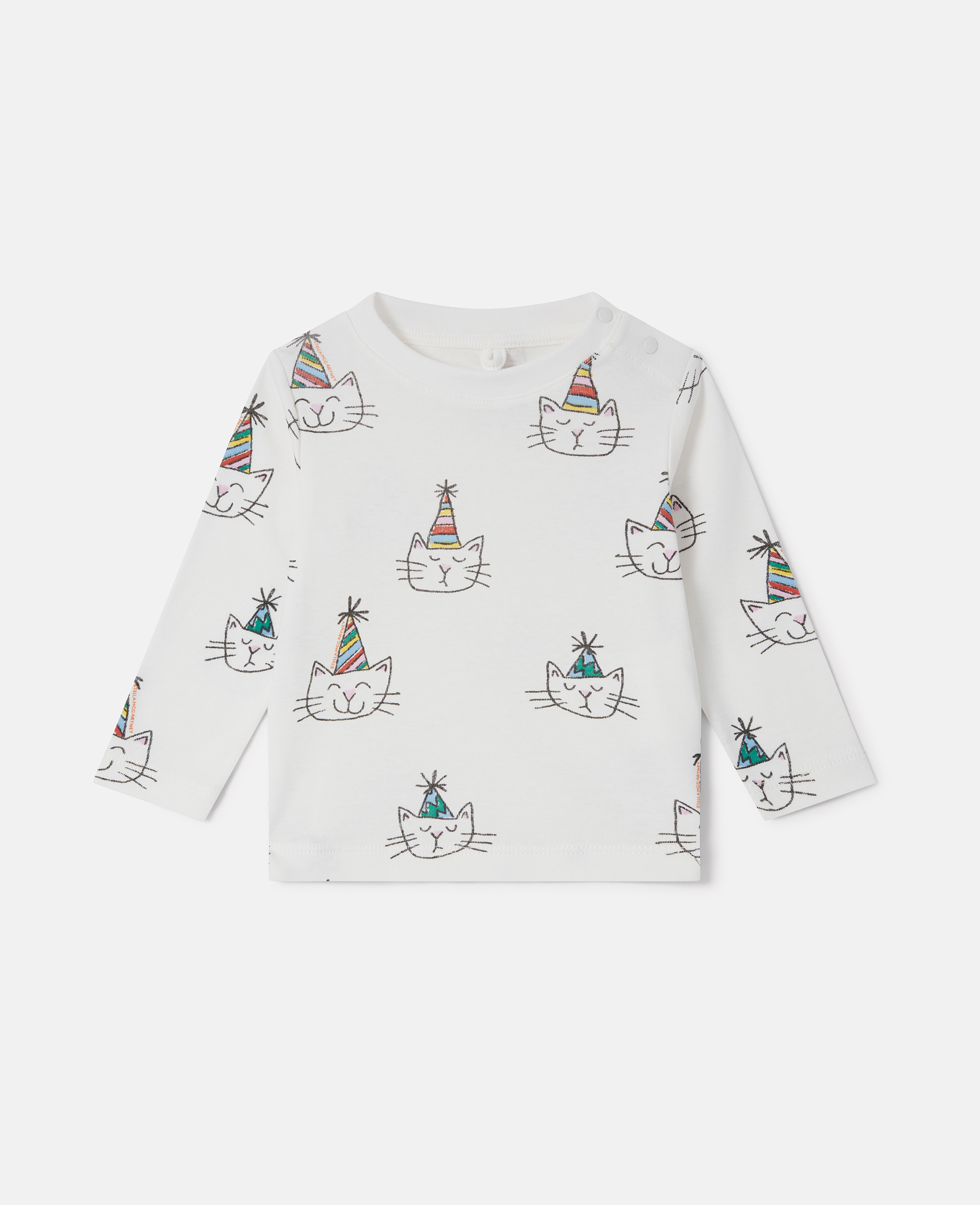 Stella Mccartney Cats Print Sweatshirt In Cream